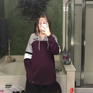 Lace-up sweatshirt from PINK